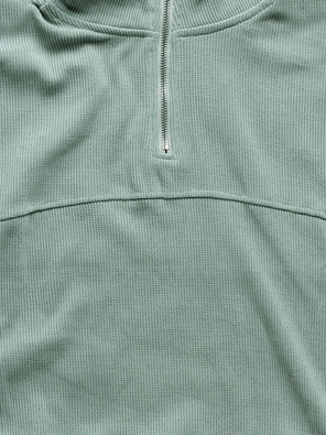 Oliwkowy dres komplet w prążek fason ze stójką