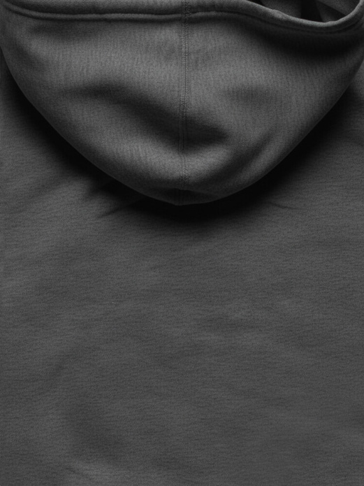 Grafitowa damska rozpinana bluza z kapturem basic