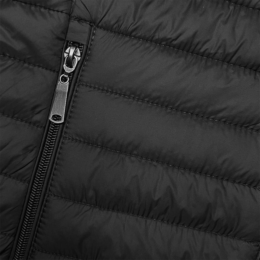 Czarny przejściowy leciutki bezrękawnik kamizelka ze stójka