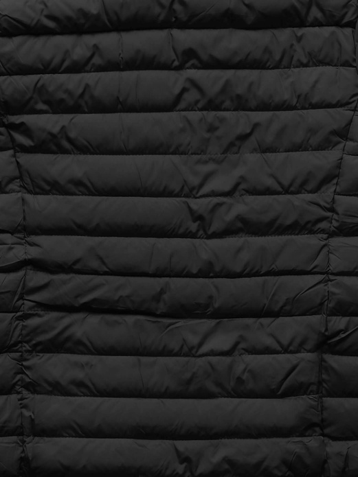 Czarna lekka przejściowa pikowana kurtka damska ze stójką