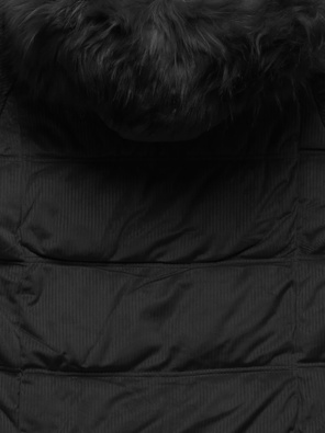 Czarna damska kurtka sztruksowa z kapturem