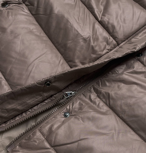 Cappucino cudowny pikowany zimowy płaszczyk