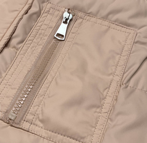 Jasno beżowy dwustronny bezrękawnik kamizelka krata