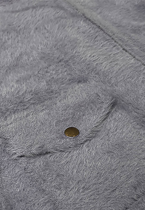 Szara wełniana damska kurtka alpaka