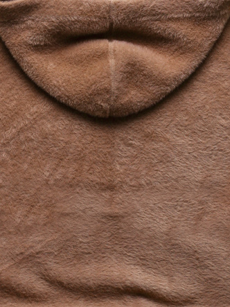Mleczna czekolada genialna damska narzutka alpaka z kapturem