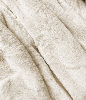 Beżowa dwustronna zimowa parka na futrze