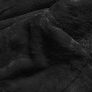 Czarna dwustronna zimowa parka na futrze