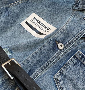 DAMSKA KURTKA JEANSOWA Z PASKIEM (POP5901)