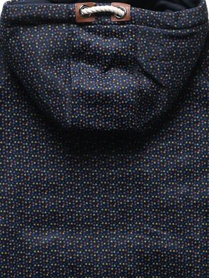 Granatowa genialna bluza damska z kapturem w malutkie serduszka