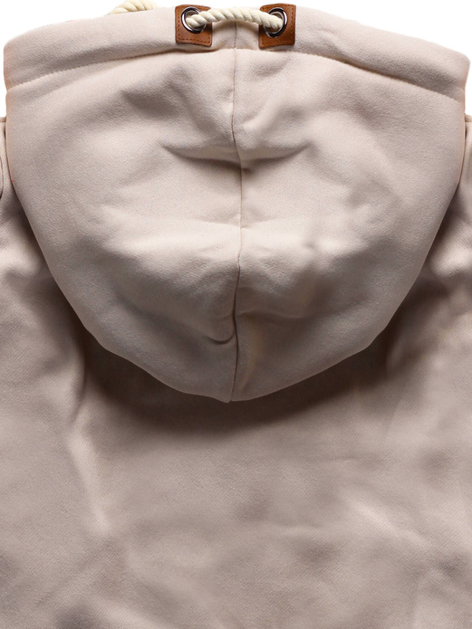 Beżowa unikalna bluza damska z kapturem