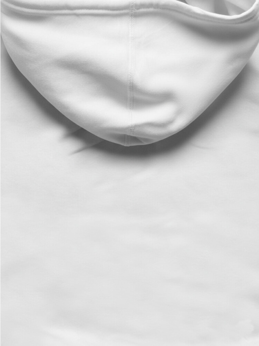 Biała damska rozpinana bluza z kapturem basic