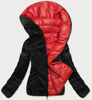 Czerwona kurtka zimowa damska