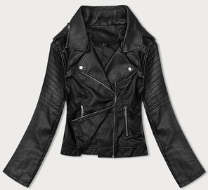 Czarna ramoneska z kołnierzem