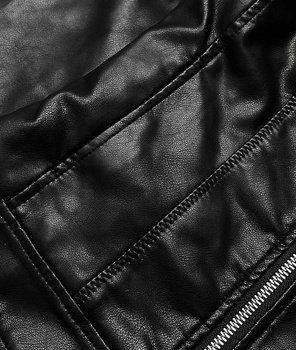 Czarna gładka kurtka ekoskóra ramoneska