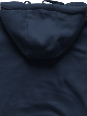 Ciemnogranatowa damska bluza dresowa z kapturem kangurka