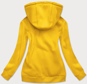 Żółta zapinana damska bluza z kapturem