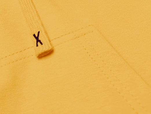 Żółta bluza z kapturem basic kangurka gładka wygodna sportowa dresowa