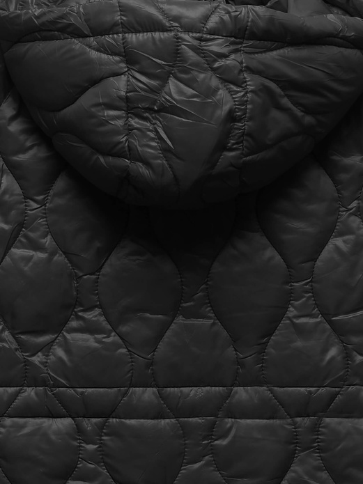 Czarna lekka kurtka damska z kapturem