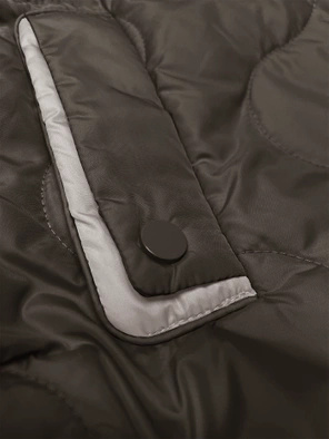 Khaki krótki bezrękawnik kamizelka z kapturem