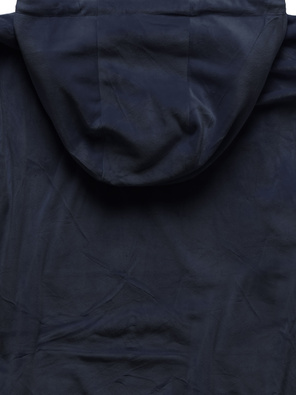 Granatowy welurowy casualowy gładki dres z kapturem