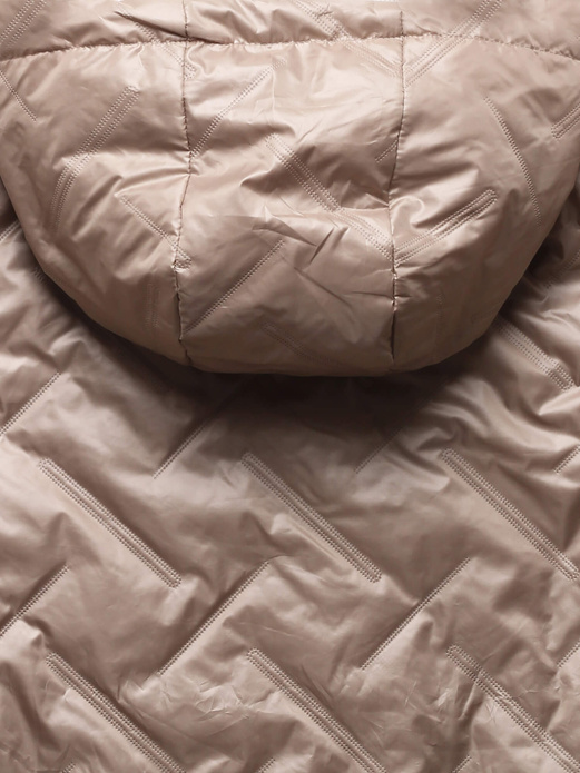 Beżowa fantastyczna przejściowa lekka kurteczka ze ściągaczami