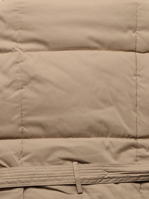 Jasnobeżowa kapitalna ciepła kurtka damska płaszczyk z futerkiem