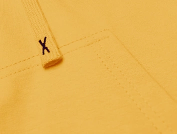 Żółta bluza z kapturem basic kangurka gładka wygodna sportowa dresowa