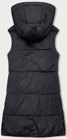 Grafitowy fantastyczny pikowany bezrękawnik