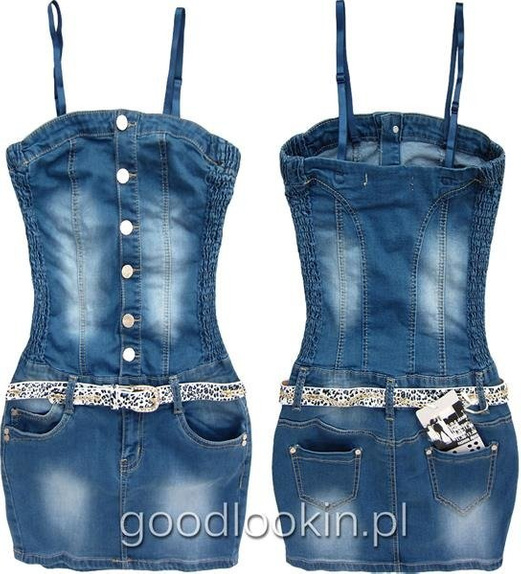 GRANATOWY KOMBINEZON JEANS'OWY C-IN-C (A135-1)