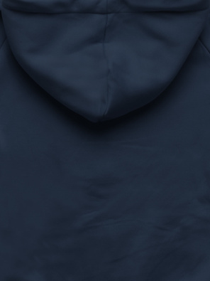 Granatowa czaderska damska asymetryczna bluza płaszczyk z kapturem