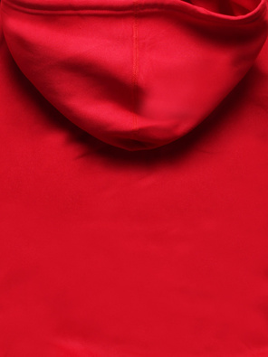 Czerwona bluza dresowa damska kangurka z kapturem