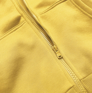 Jasnożółta zapinana damska bluza z kapturem