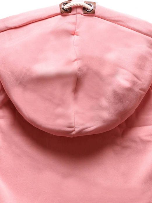 Różowo bordowa unikalna bluza damska z kapturem