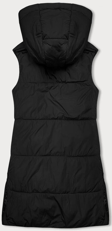 Czarny fantastyczny pikowany bezrękawnik