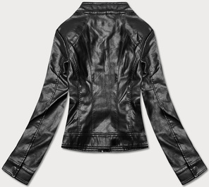 Czarna gładka kurtka ekoskóra ramoneska