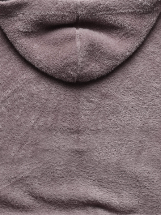 Kakaowa genialna damska narzutka alpaka z kapturem