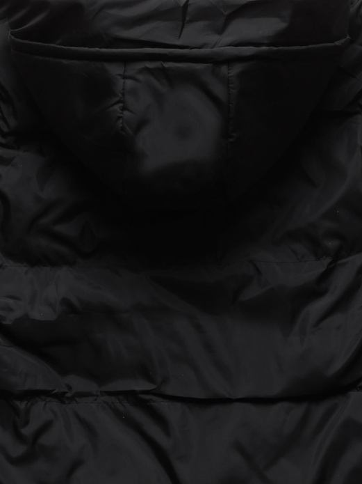 Czarno jasnobeżowa dwustronna damska kurtka przejściowa z kapturem