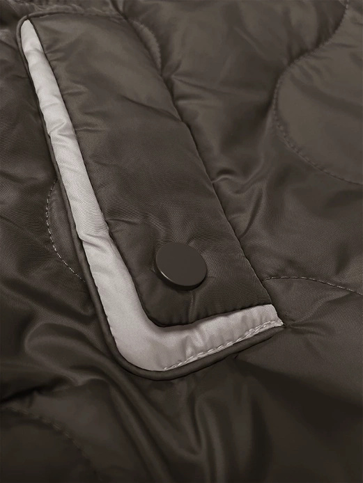 Khaki krótki bezrękawnik kamizelka z kapturem