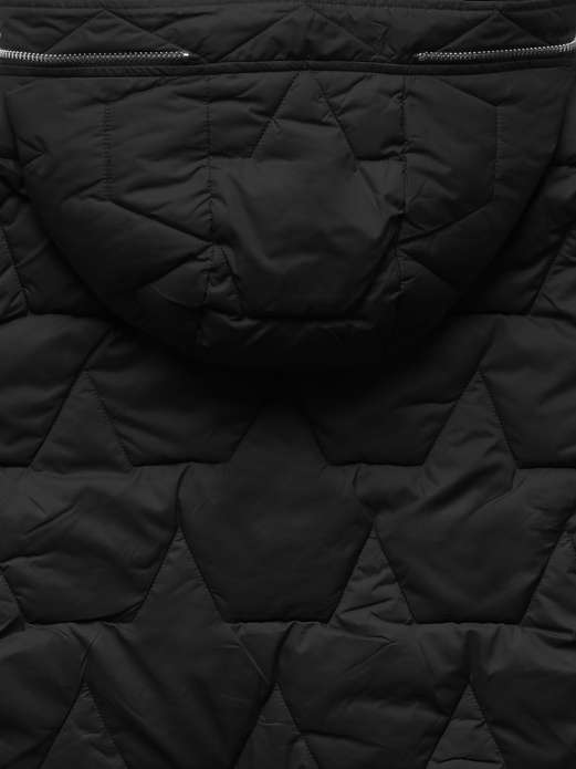 Czarna pikowana damska kurtka genialnymi ściągaczami