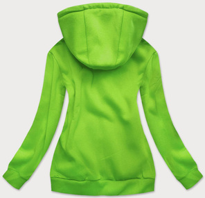 Zielona zapinana damska bluza z kapturem