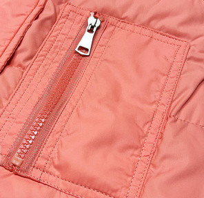 Łososiowy dwustronny bezrękawnik kamizelka krata