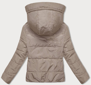 Cappuccino khaki dwustronna kurtka z kapturem