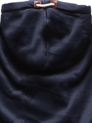 Granatowo szara unikalna bluza damska z kapturem