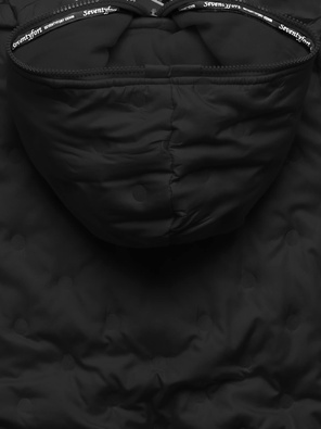 Czarna fenomenalna bluza kurtka z łączonych materiałów z kapturem