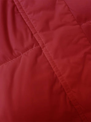 Czerwona zimowa krótka puchowa kurteczka