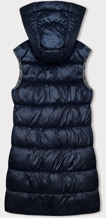 Granatowa damska pikowana kamizelka bezrękawnik