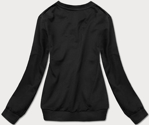 Czarna sportowa klasyczna bluza gładka typu basic