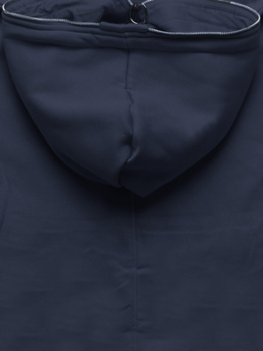 Granatowa unikalna damska długa bluza z kapturem