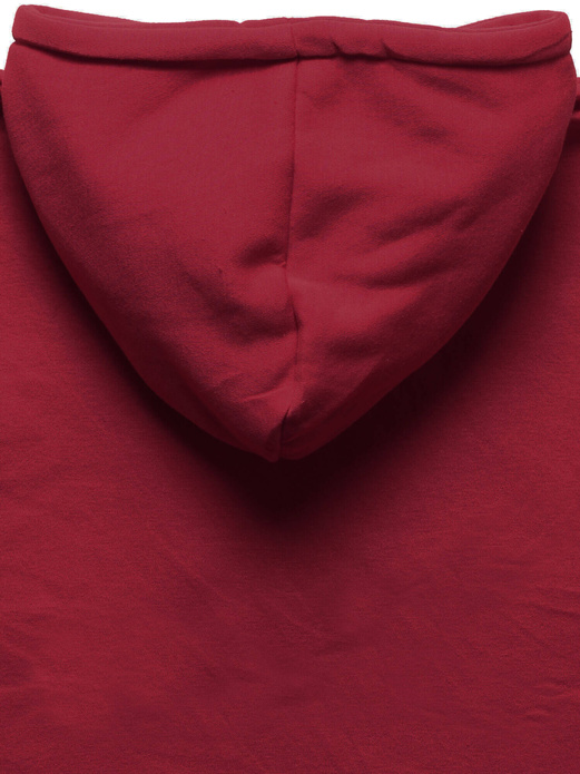 Bordowa bluza sukienka long z kapturem