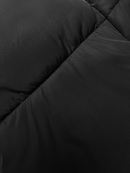 Czarny fantastyczny pikowany bezrękawnik